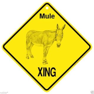 Mule Crossing Xing Sign