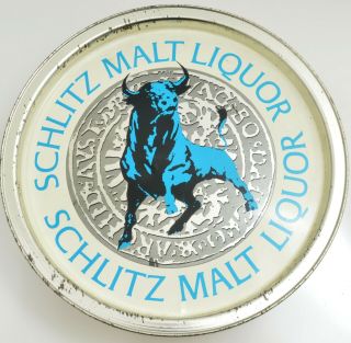 Schlitz Malt Liquor Beer Tray With Bull