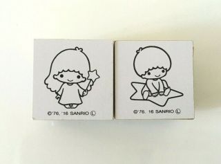 Sanrio Little Twin Stars Rubber Stamp Seal Set Of 2 Kawaii Japan /b