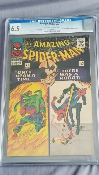 Spiderman 37 Cgc 6.  5 - 1st Norman Osborn - Ow - White Pages Spider - Man Key