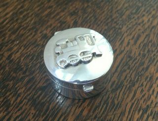 Quality Vintage 925 Round Solid Sterling Silver First Tooth Box,  Train,  Baby Boy
