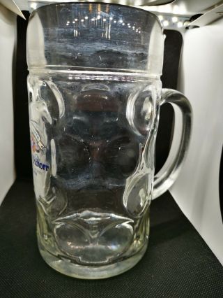 Hacker Pschorr Munchen Extra Large Beer Mug Dimpled and Lowenbrau Munchen 4