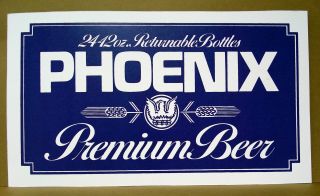 Phoenix Premium Beer - Buffalo,  Ny - Lightweight Cardboard Sign -