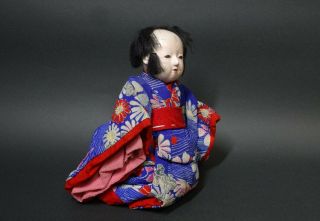 No.  3 Rare Antique Meiji Japanese Mitsuore Doll Jointed Doll Ningyo The Girl
