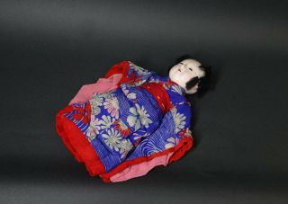 No.  3 Rare Antique Meiji Japanese Mitsuore Doll Jointed Doll Ningyo The Girl 6