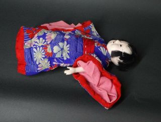 No.  3 Rare Antique Meiji Japanese Mitsuore Doll Jointed Doll Ningyo The Girl 8