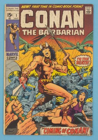Conan The Barbarian 1 Vf,  8.  5 Marvel Origin & 1st Appearance