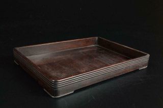 T7508: Japanese Old Wooden Tray/plate Senchabon Tea Ceremony