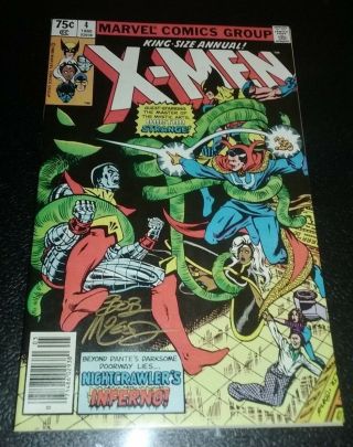 The X - Men Annual 4 Nightcrawler Origin 9.  4 Nm Signed Bob Mcleod