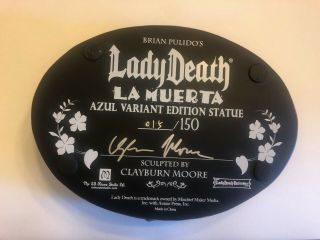 Lady Death La Muerta Azul Variant Statue 15/150 SIGNED Clayburn Moore 2