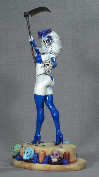 Lady Death La Muerta Azul Variant Statue 15/150 SIGNED Clayburn Moore 3