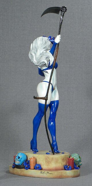 Lady Death La Muerta Azul Variant Statue 15/150 SIGNED Clayburn Moore 5