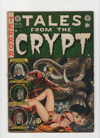 Tales From The Crypt 32 Vintage Ec Comic Gga Headlights Cover Golden Age 10c