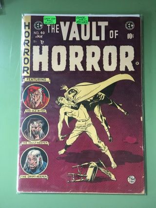 Vault Of Horror 40 Cgc Graded Last Issue - Ingels Art - Tales From The Crypt