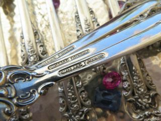 1 STERLING SILVER SEAFOOD COCKTAIL FORK WALLACE GRAND BAROQUE NO MONO 5
