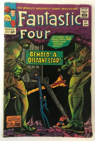 The Fantastic Four 37 Marvel Comics 1965 Jack Kirby Vg,