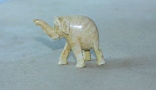Hand Crafted Elephant Figurine Soapstone Sculpture Animals Decor Small