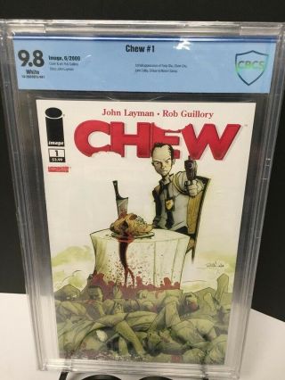 Chew 1 Cbcs 9.  8 Image Comics - 1st Appearance Of Tony Chu & Agent Mason Savoy