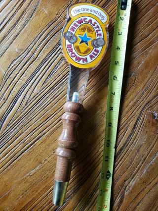 VINTAGE THE ONE AND ONLY NEWCASTLE BROWN ALE BEER TAP HANDLE KNOB - NETHERLANDS 5