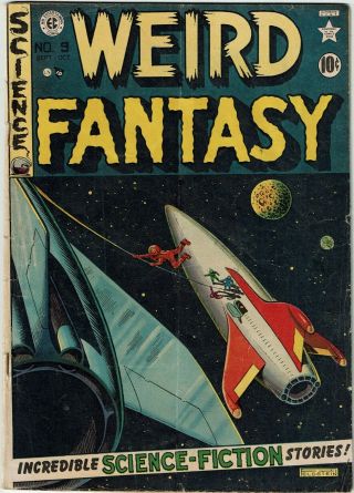 Weird Fantasy 9 Ec 1951 Classic Pre Code Sci Fi Kamen Wood Feldstein Art Vg -
