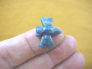 (y - Drag - 501) 1 " Blue Gray Flying Dragonfly Gemstone Figurine Gem Carving Insect