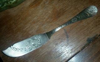 Antique Towle " Engraved 43 " Pattern Ca.  1882 Sterling Silver Master Butter Knife