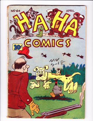 Ha Ha Comics No.  64 : 1949 : : Hunting Dog Cover :