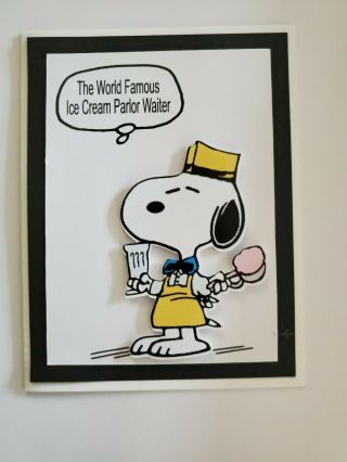 Snoopy The World Famous Ice Cream Parlor Waiter Greeting Card
