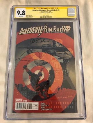 Netflix Daredevil Punisher Seventh Circle 1 Cgc Ss 9.  8 Signed By Charles Soule