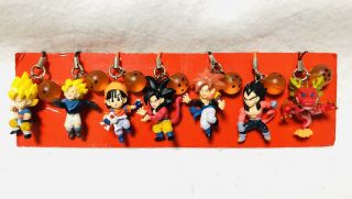 Bandai Dragon Ball Gt: " Full Set " 7 Capsule Lanyard Figure