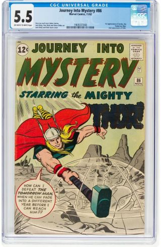 Journey Into Mystery 86 Cgc 5.  5 1st Full Odin Appearance - 4th Thor App.  - Cents