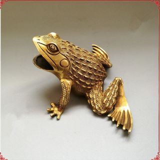 China Handmade Antique Brass Frog Handicrafts Figurines Statues
