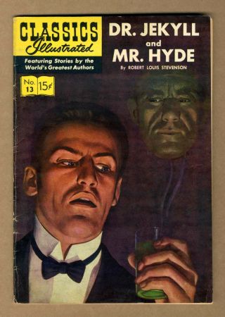 Classics Illustrated 013 Dr.  Jekyll And Mr.  Hyde 9 1964 Vg - 3.  5