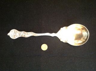 Sterling,  Large Vegetable Serving Spoon By George Shiebler,  Fioroto Pattern 1902