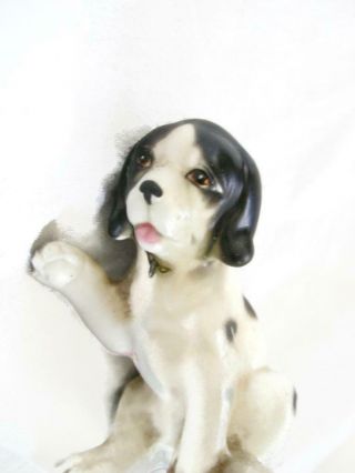 Vintage Porcelain Spaniel Puppy Dog Figurine - Lipper And Mann Creations - Japan