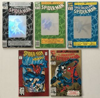 Spider - Man 365 1st App.  Sm 2099,  375 Venom Cvr,  30th Anniv.  Hologram Set