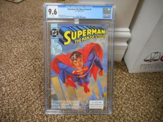 Superman The Man Of Steel 1 Cgc 9.  6 Classic Great Cover Dc 1991 Nm White Pg