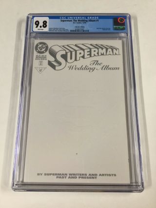 Superman The Wedding Album 1 Cgc 9.  8 Collectors Edition White Pages