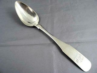 9 " Antique Coin Silver Serving Spoon By William Miller Philadelphia Pa Ca 1810 2