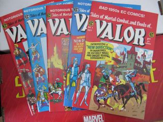 Valor Complete Set 1 - 5 Gemstone Reprints Nm/nm,  Unread Ec Comics