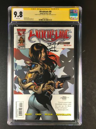 Witchblade 90 Cgc 9.  8 Signed By Rachel Dodson And Terry Dodson
