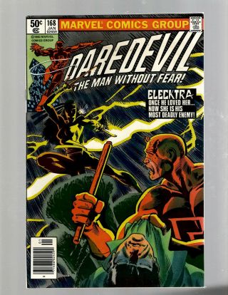 Daredevil 168 Nm Marvel Comic Book 1st Appearance Of Elektra Bullseye Hand Jh6