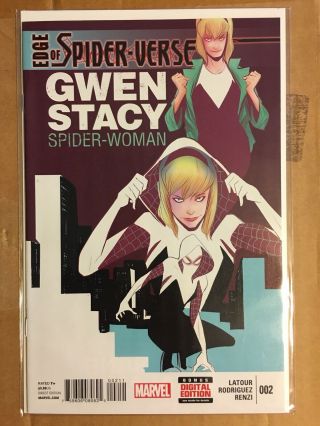 Spider - Man Edge Of Spider - Verse 2.  First Print.  First Appearance Of Spider - Gwen