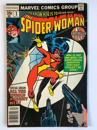 Spider - Woman 1 Marvel Comics April 1978 Fn