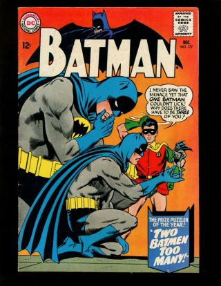 Batman 177 Fn,  Infantino Moldoff Robin Elongated Man Atom Commissioner Gordon