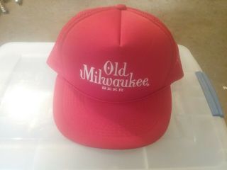 Old Milwaukee Beer Snapback Mesh Hat Cap