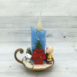 Roman Inc.  Peanuts UFS Snoopy Charlie Brown Resin Flameless Candle Figurine 2
