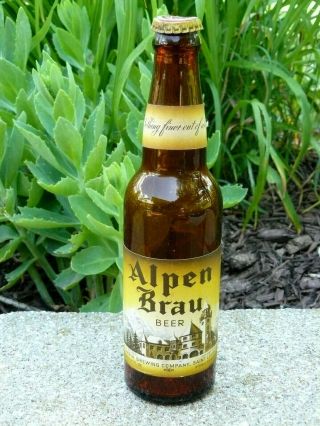 1941 Alpen Brau Beer 12oz Irtp Bottle Columbia Brewery St Louis Missouri