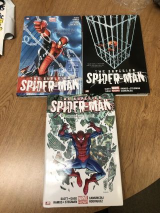 Superior Spider - Man Set Hardcover 1 2 3 Marvel Graphic Novel Ohc Oversized Slott