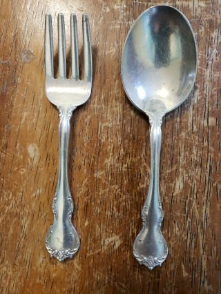 Antique Towle French Provincial Sterling Silver Baby Fork And Spoon No Monogram